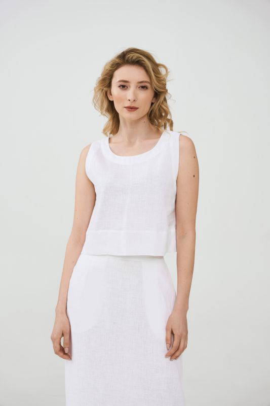 Топ лляний вкорочений